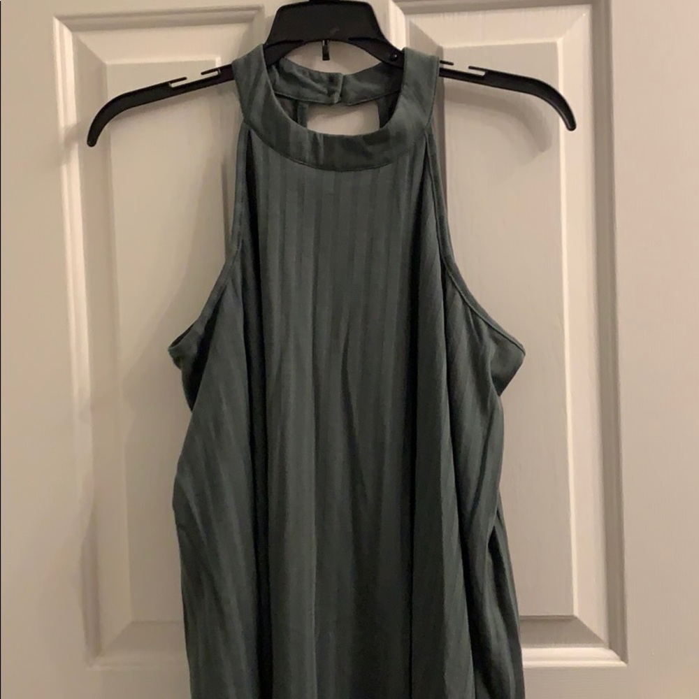 How very loved green cold shoulder dress medium